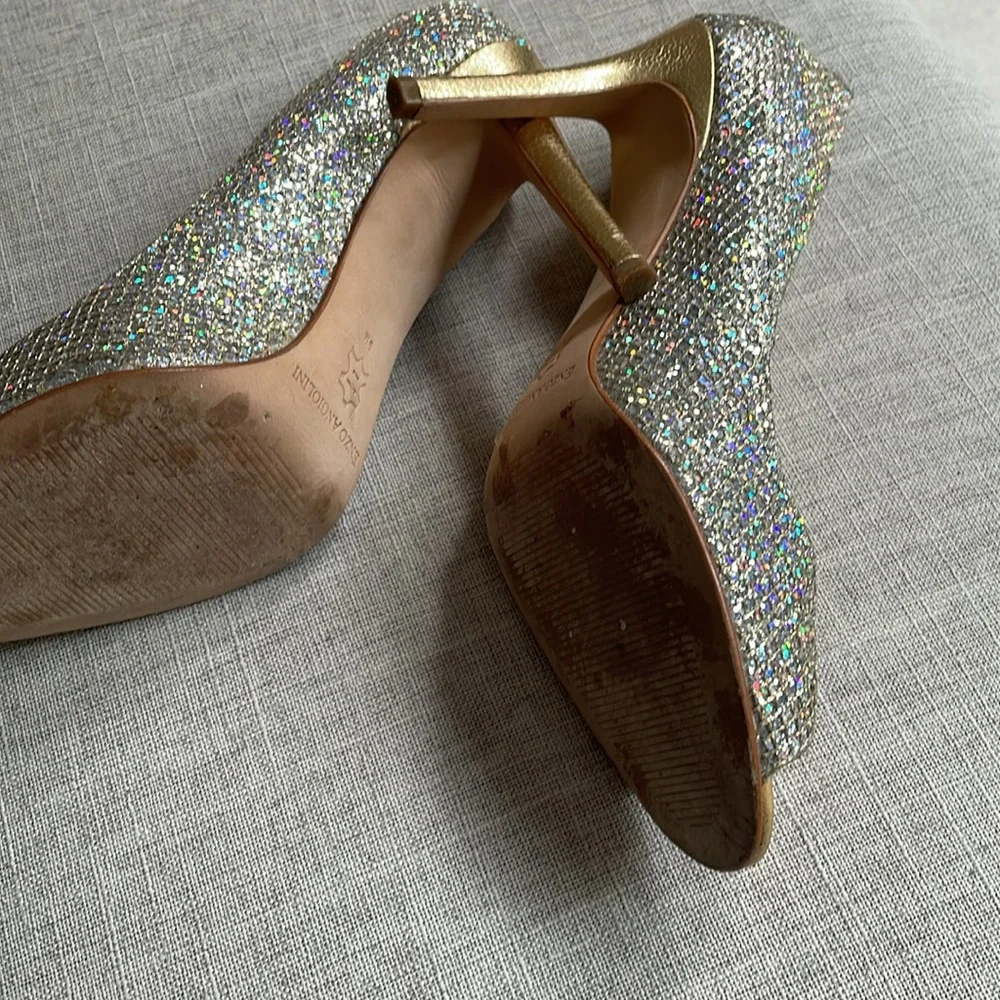 Enzo Angiolini crystal peep toe pump size 9 - Picture 12 of 12